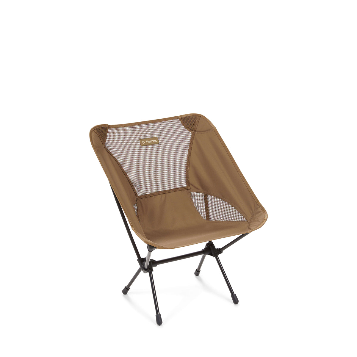 Helinox Chair One in Coyote Tan colorway, showing the mesh ventilation panels