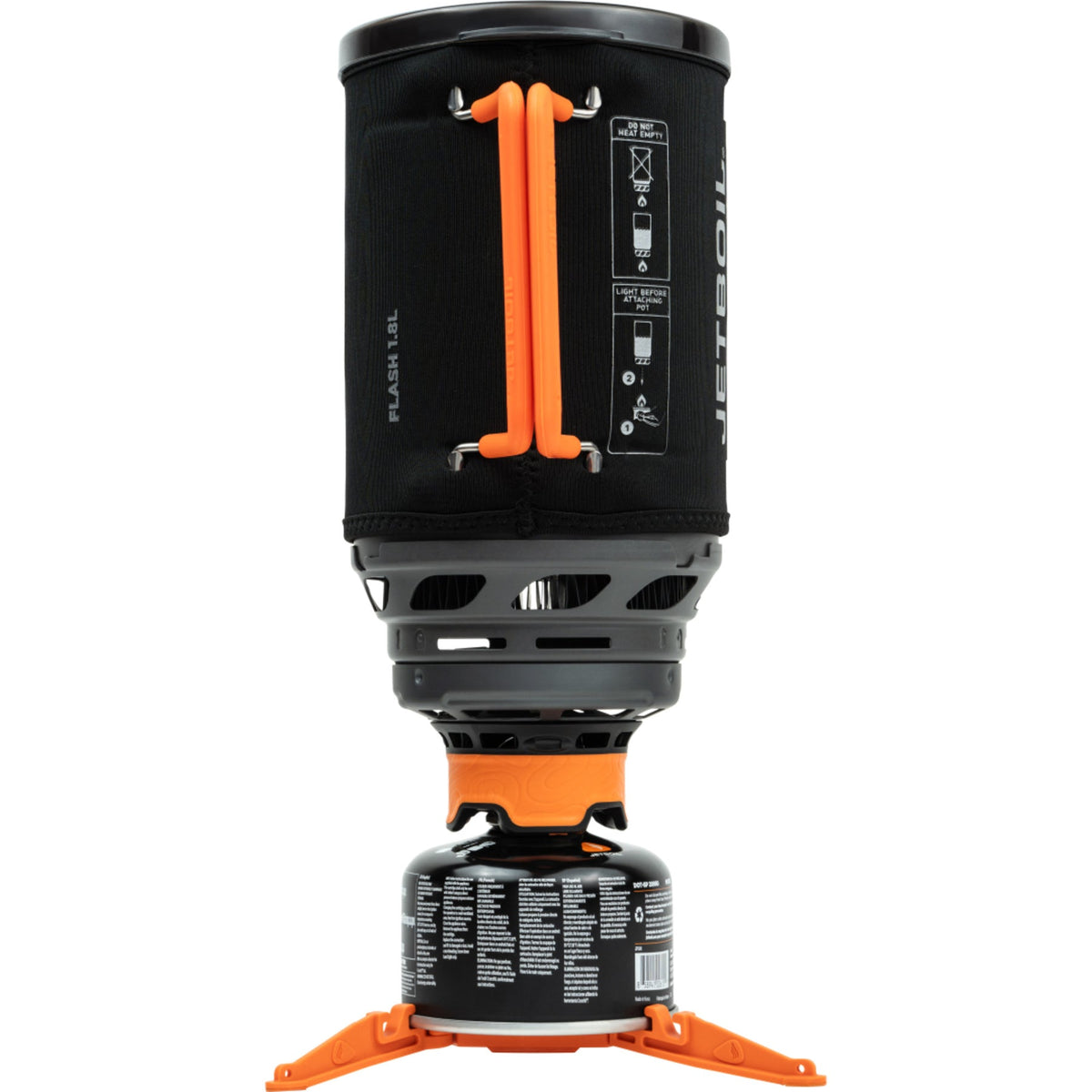 Jetboil Flash cooking system packed and ready to nest into its pot