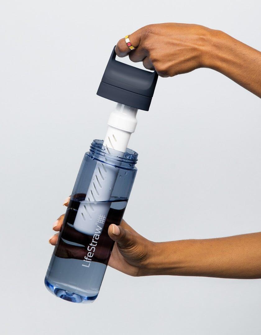 LifeStraw Go Series two-stage filter: membrane microfilter and activated carbon filter