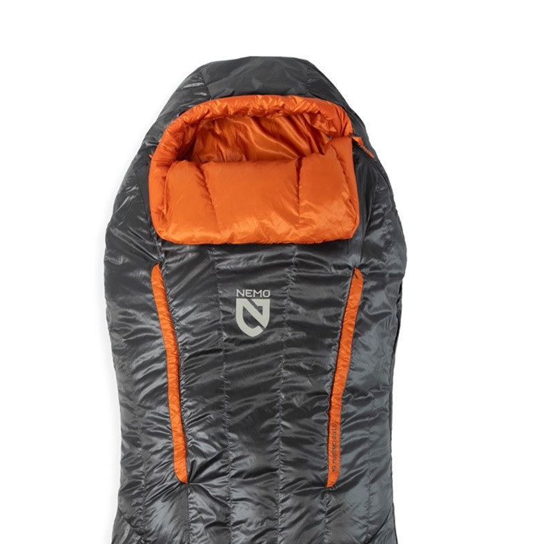 NEMO Disco 15 sleeping bag showing its Classic Spoon shape with room at the knees
